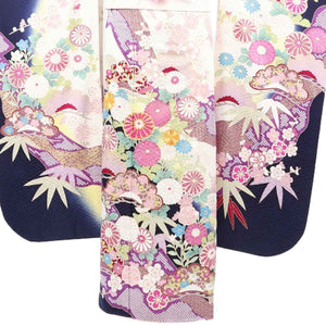 振袖 レンタル 白 【Mサイズ 白鉄紺百花 桂由美】 振袖 レンタル 成人式 シンプル 結婚式 レトロ かっこいい 【レンタル】 大正ロマン 振袖 レンタル