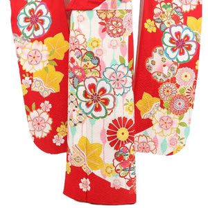 振袖 レンタル 赤 【Mサイズ 赤白桜菊】 振袖 レンタル 成人式 シンプル 結婚式 レトロ かっこいい 【レンタル】 大正ロマン 振袖 レンタル