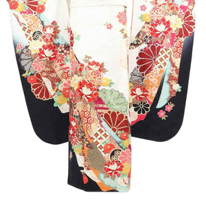 振袖 レンタル 白 【Mサイズ 白黒のしに手鞠】 振袖 レンタル 成人式 シンプル 結婚式 レトロ かっこいい 【レンタル】 大正ロマン 振袖 レンタル