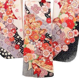 振袖 レンタル 白 【Mサイズ 黒絞り貝箱のし】 振袖 レンタル 成人式 シンプル 結婚式 レトロ かっこいい 【レンタル】 大正ロマン 振袖 レンタル