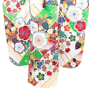 振袖 レンタル 白 【Mサイズ 白格子に梅 岡田結実】 振袖 レンタル 成人式 シンプル 結婚式 レトロ かっこいい 【レンタル】 大正ロマン 振袖 レンタル