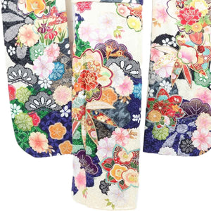 振袖 レンタル 白 【Mサイズ 白瑠璃色桜竹 マーベラス】 振袖 レンタル 成人式 シンプル 結婚式 レトロ かっこいい 【レンタル】 大正ロマン 振袖 レンタル