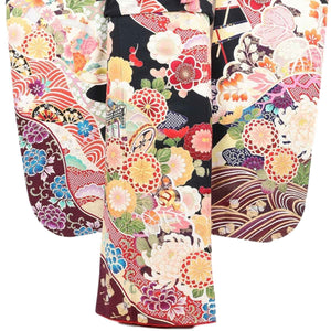 振袖 レンタル 黒 【Mサイズ 黒小槌梅春秋 マーベラス】 振袖 レンタル 成人式 シンプル 結婚式 レトロ かっこいい 【レンタル】 大正ロマン 振袖 レンタル