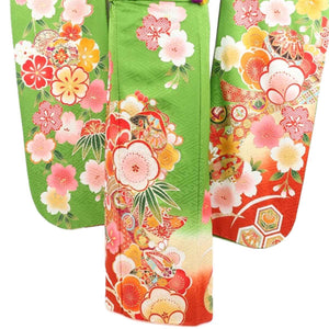 振袖 レンタル 緑 【Mサイズ 若草王道古典 マーベラス】 振袖 レンタル 成人式 シンプル 結婚式 レトロ かっこいい 【レンタル】 大正ロマン 振袖 レンタル