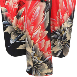 振袖 レンタル 赤 【Mサイズ 赤黒蝶花 SACRA】 振袖 レンタル 成人式 シンプル 結婚式 レトロ かっこいい 【レンタル】 大正ロマン 振袖 レンタル