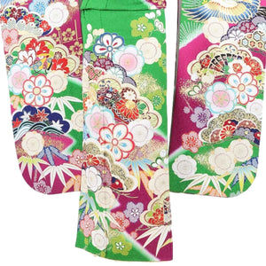 振袖 レンタル 緑 【Mサイズ 抹茶松竹梅 葵衣】 振袖 レンタル 成人式 シンプル 結婚式 レトロ かっこいい 【レンタル】 大正ロマン 振袖 レンタル