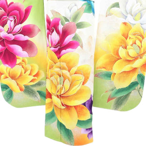 振袖 レンタル 緑 【Mサイズ 緑ぼかし大輪 葵衣】 振袖 レンタル 成人式 シンプル 結婚式 レトロ かっこいい 【レンタル】 大正ロマン 振袖 レンタル