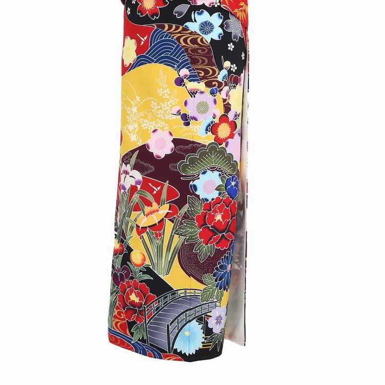 振袖 レンタル 黄色 沖縄 紅型 振袖 【Mサイズ 山吹紅型あやめ