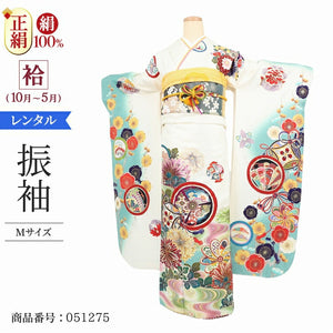 振袖 レンタル 白 【オフ白丸扇七宝菊 生田絵梨花】 振袖 レンタル 成人式 シンプル 結婚式 レトロ かっこいい 【レンタル】 大正ロマン 振袖 レンタル