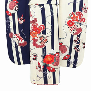 振袖 レンタル 白 【オフ白紺宝尽くし N-doll】 振袖 レンタル 成人式 シンプル 結婚式 レトロ かっこいい 【レンタル】 大正ロマン 振袖 レンタル