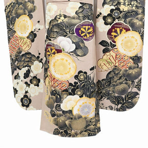 振袖 レンタル 茶 【茶ベージュ梅 Vcinqx葵】 振袖 レンタル 成人式 シンプル 結婚式 レトロ かっこいい 【レンタル】 大正ロマン 振袖 レンタル