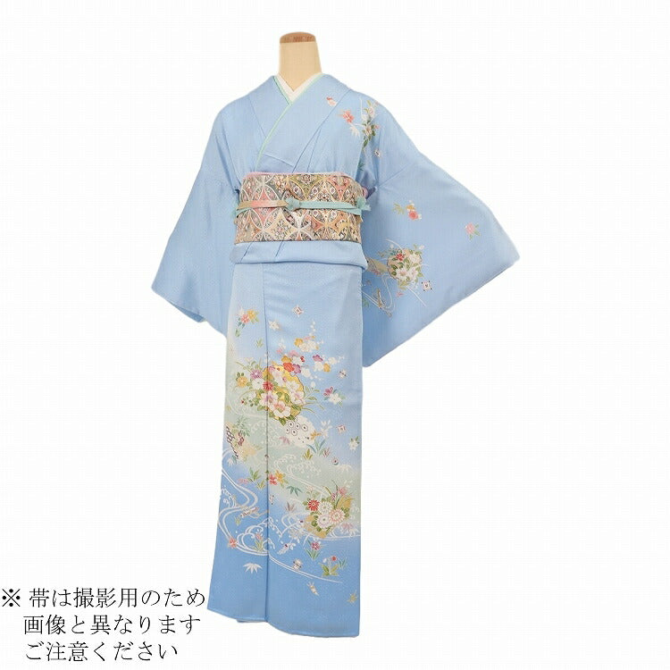 正絹 上質な訪問着 落款、為書あり 花柄 袷