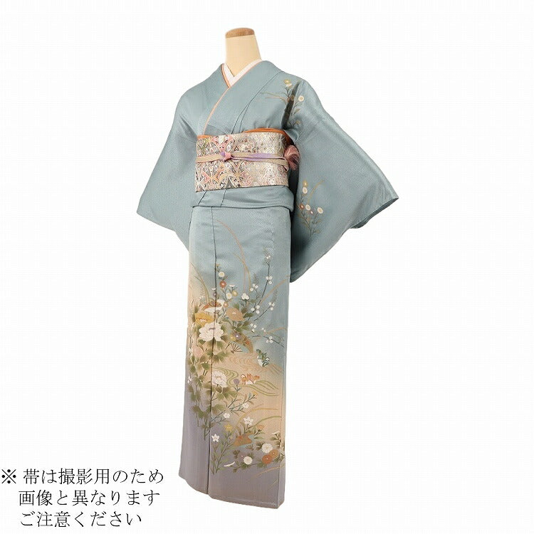 未使用　美品　しつけ糸　正絹訪問着　フルセット4点　入学式　七五三　お宮参り kimono-cafe_b1ad0184