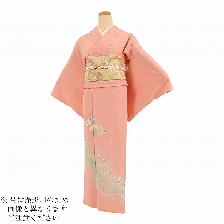 訪問着フルセット　単衣　着物　正絹　薄緑　お宮参り　七五三　k7 夏 単衣 訪問着 レンタル 正絹 モダン 夏用 お宮参り 着物 レンタル
