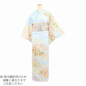 単衣 訪問着 レンタル 正絹 モダン 夏用 お宮参り 着物 レンタル 母親 Mサイズ 薄水雲取貝桶 【レンタル】 七五三 母親 着物 訪問着 単衣 20代 30代 40代 50代 60代