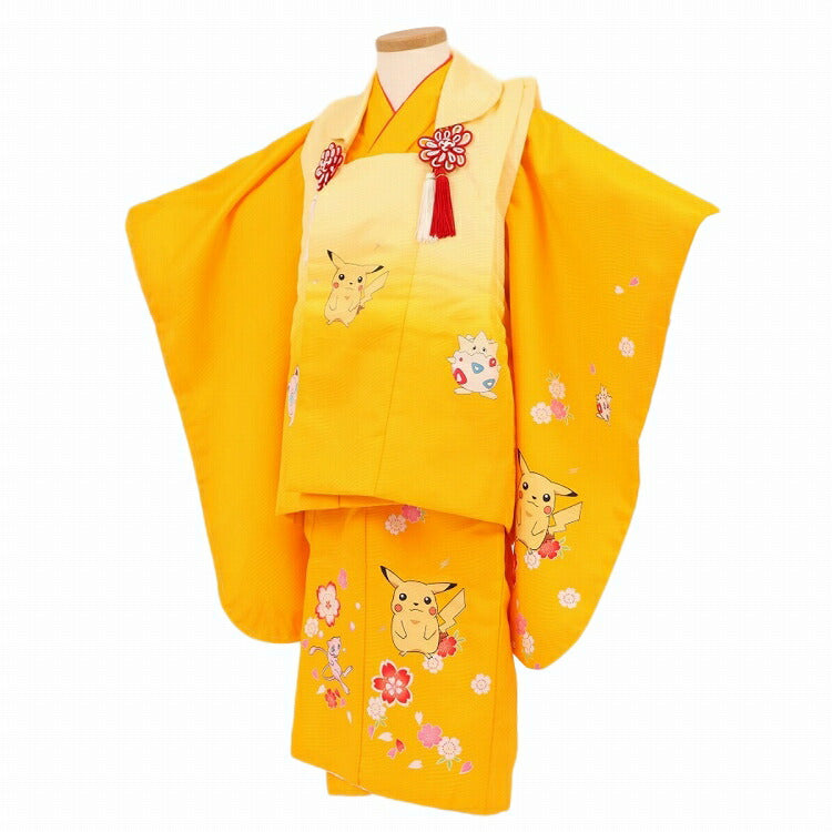 七五三 着物 3歳 レンタル 女の子 【黄ヒワ桜鞠】 七五三 3歳