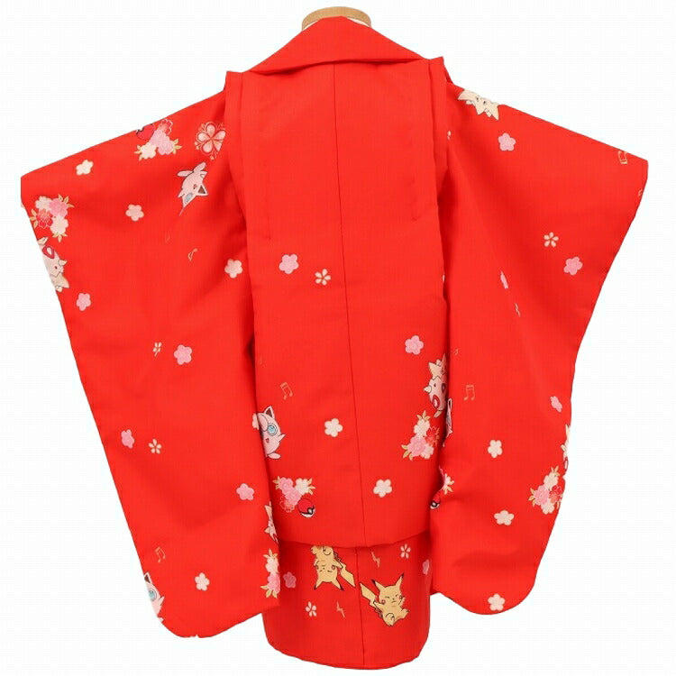 七五三 着物 3歳 レンタル 女の子 【赤ポケモン】 七五三 3歳