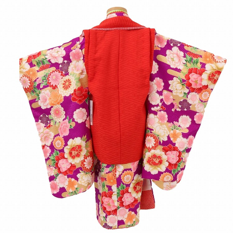 アンティーク七五三　女の子着物　袷　正絹　保管品 000000012565_ug2CFi4.jpg
