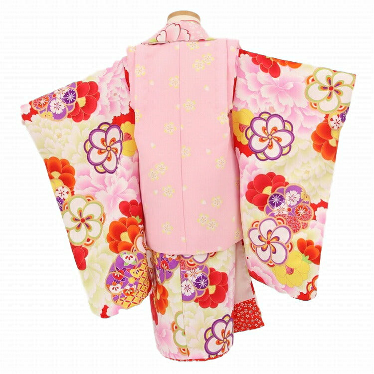 七五三 着物 3歳 レンタル 女の子 【薄時椿被布】 七五三 3歳