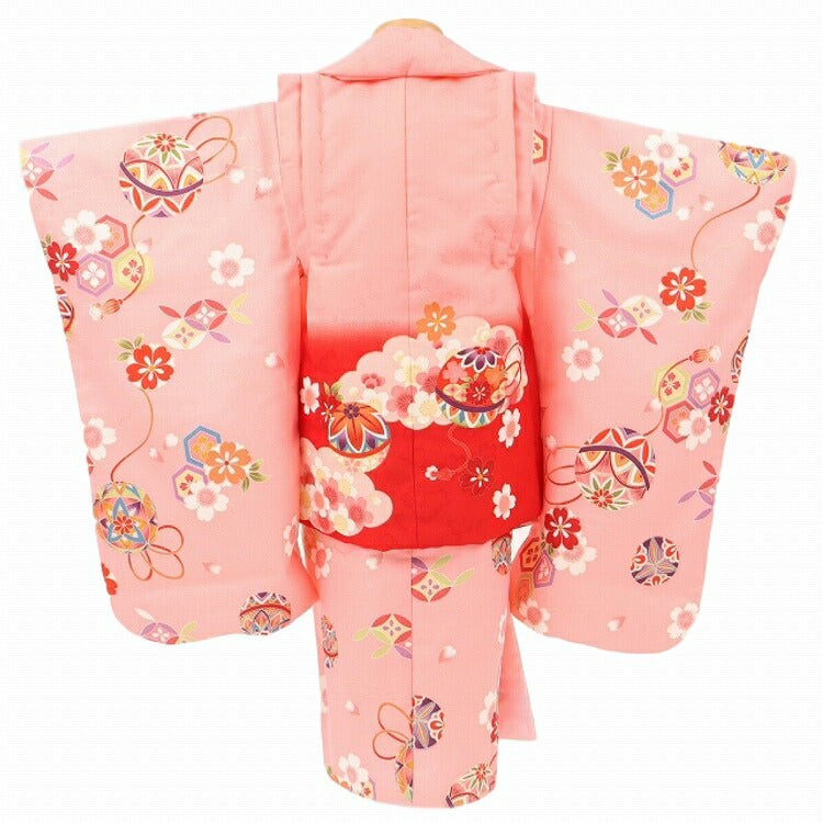 七五三 着物 3歳 レンタル 女の子 【時桜手鞠亀甲】 七五三 3歳
